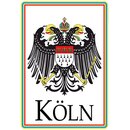 Schild Wappen "Köln" Stadt Adler 20 x 30 cm