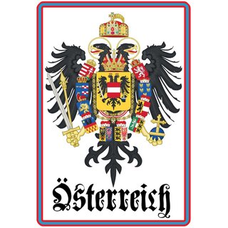 Schild Wappen Österreich Land Adler 20 x 30 cm
