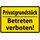 Schild Spruch "Privatgrundstück, Betreten verboten" Gelb 20 x 30 cm 