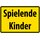 Schild Spruch "Spielende Kinder" Gelb 20 x 30 cm 