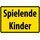 Schild Spruch "Spielende Kinder" Gelb 20 x 30 cm