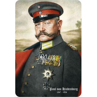 Schild Portrait "Paul von Hindenburg 1847-1934" 20 x 30 cm