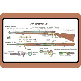 Schild Spruch "Der Karabiner 98K" Waffe 20 x 30 cm