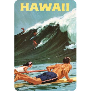 Schild Ort "Hawaii" Meer Wellen Surfen 20 x 30 cm 