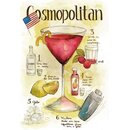 Schild Cocktailrezept "Cosmopolitan Rezept" 20...