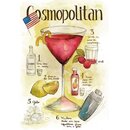 Schild Cocktailrezept "Cosmopolitan Rezept" 20...