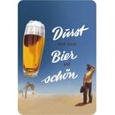 Schild Spruch "Durst wird durch Bier erst...