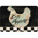 Schild Spruch "Bon Appetit" Hahn 20 x 30 cm