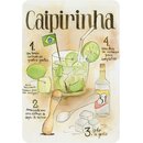 Schild Cocktailrezept "Caipirinha, limao, gelo a...