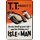Schild Spruch "T. T. Races, Isle of man" Motorrad 20 x 30 cm