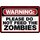 Schild Spruch "Warning, please do not feed the zombies" 20 x 30 cm  