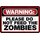 Schild Spruch "Warning, please do not feed the zombies" 20 x 30 cm