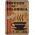 Schild Spruch "Coffees of colombia, organic" 20 x 30 cm