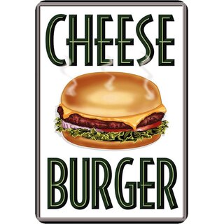 Schild Spruch "Cheese Burger" 20 x 30 cm  