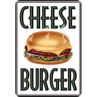 Schild Spruch "Cheese Burger" 20 x 30 cm