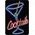 Schild Spruch "Cocktails" schwarz neon 20 x 30 cm  