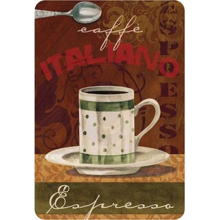 Schild Motiv "Caffé Italiano Espresso" 20 x 30 cm 