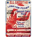 Schild Spruch "All American lobster feast, fresh...