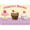 Schild Spruch Freshly Baked, your favorite Cupcakes 20 x...