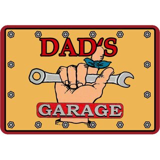 Schild Spruch "Dads Garage" 20 x 30 cm