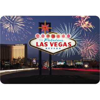 Schild Spruch "Welcome to fabulous Las Vegas Nevada" Feuerwerk 20 x 30 cm 