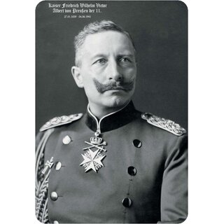 Schild Portrait "Kaiser Friedrich Wilhelm Victor Albert von Preußen" 20 x 30 cm 