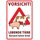 Schild Spruch "Vorsicht, lebende Tiere, Abstand halten bitte" Kuh 20 x 30 cm