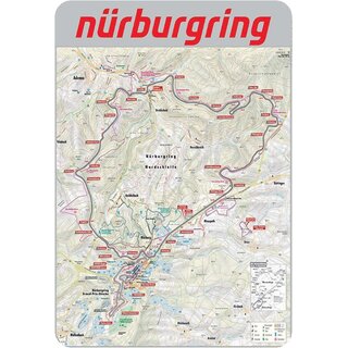 Schild Motiv "Nürburgring" Karte 20 x 30 cm 