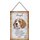 Schild Spruch "Beagle, intelligent zielstrebig sanft" Hund 20 x 30 cm Blechschild mit Kordel