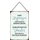 Schild Spruch "habe Hoffnung, niemals Erwartungen, Wunder" 20 x 30 cm Blechschild mit Kordel