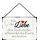 Schild Spruch "Wo Liebe Tisch deckt, schmeckt Essen besten" 20 x 30 cm Blechschild mit Kordel