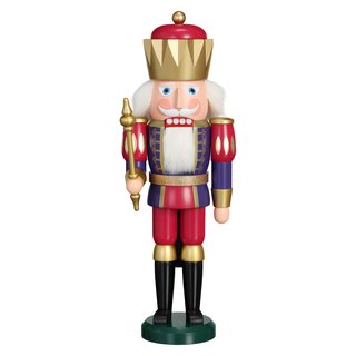 Nussknacker "König" indigo-himbeer ca. 40 cm