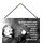 Schild Spruch "chaotischer Schreibtisch Denken, leer" Einstein 20 x 30 cm Blechschild mit Kordel