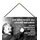 Schild Spruch "gute Idee, Verwirklichung ausgeschlossen" Einstein 20 x 30 cm Blechschild mit Kordel
