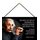Schild Spruch "Welt nicht gefährlich, böses tun, zusehen" Einstein 20 x 30 cm Blechschild mit Kordel
