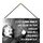 Schild Spruch "dumm immer selbe tun, anderes Ergebnis" Einstein 20 x 30 cm Blechschild mit Kordel