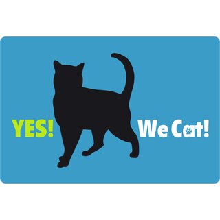 Schild Spruch "Yes we cat" 20 x 30 cm 