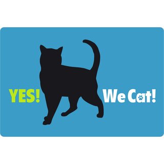 Schild Spruch "Yes we cat" 20 x 30 cm