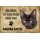 Schild Spruch "Kein Heim Havana Katze" 20 x 30 cm 