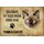 Schild Spruch "kein Heim Tonka Katze" 20 x 30 cm 