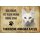 Schild Spruch "kein Heim Türkische Angora Katze" 20 x 30 cm  