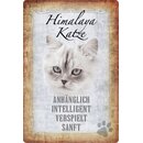 Schild Spruch "Himalaya Katze, sanft verspielt"...