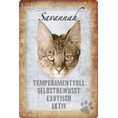 Schild Spruch "Savannah, selbstbewusst exotisch...