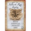 Schild Spruch "Selkirk Rex Katze, hübsch...