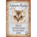 Schild Spruch "Singapur Katze, hübsch...