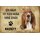 Schild Spruch "Haus kein Heim ohne Bassett" Hund 20 x 30 cm 