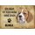 Schild Spruch "Haus kein Heim ohne Beagle" Hund 20 x 30 cm 