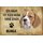 Schild Spruch "Haus kein Heim ohne Beagle" Hund 20 x 30 cm