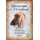 Schild Spruch "Afghanischer Windhund, elegant" 20 x 30 cm