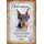 Schild Spruch "Dobermann, intelligent selbstbewusst" Hund 20 x 30 cm 